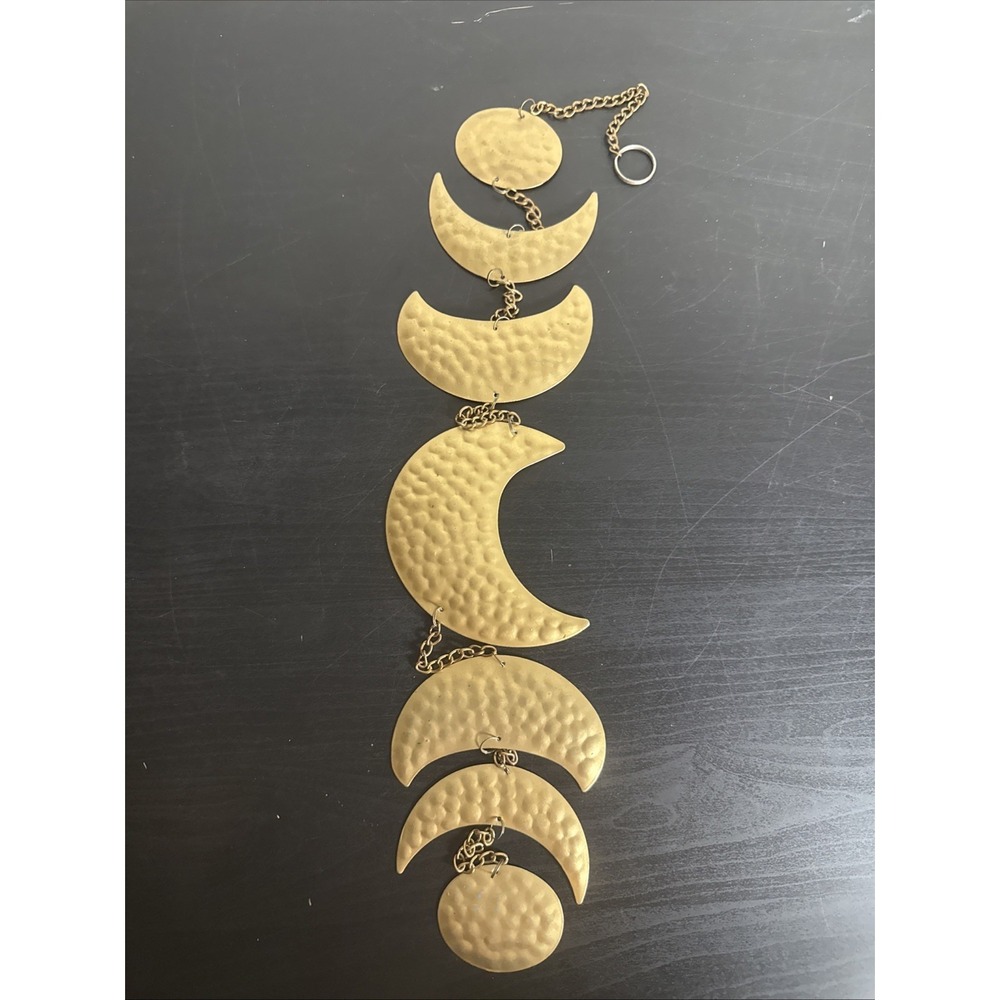 28" Moon Phase Metal Wall Hanging